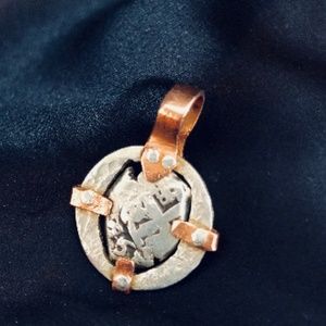 Silver Cob Two Reals Pendant